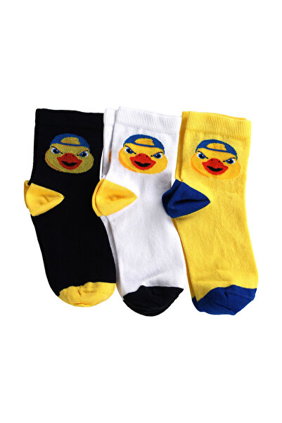 Fenerbahçe ÇOCUK YELLOW MASKOT 3LÜ ÇORAP