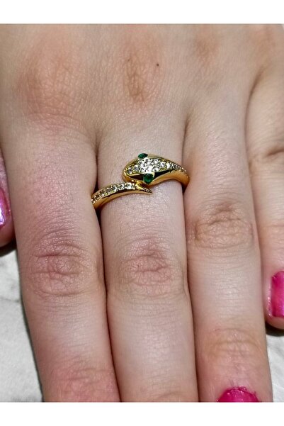 Shiklik قم بتكملة أناقتك مع خاتم حجر الكريستال الرائع على شكل ثعبان b1146m