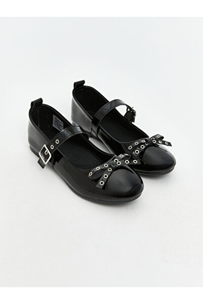LC Waikiki Rmz Gi̇yi̇m Farkiyla Leather Look Girls' Ballerinas