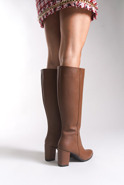 Riccon Γυναικείες μπότες κάτω από το γόνατο 0012500 Tan Skin