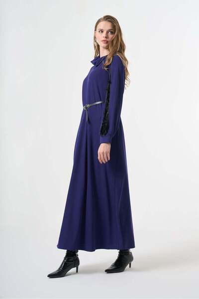 MissWhence Velvet Detailed Dress