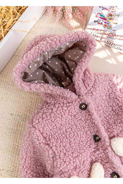 Babymod Tavşan Fiğürlü Welsoft Kışlık Kız Bebek/Çocuk Mont