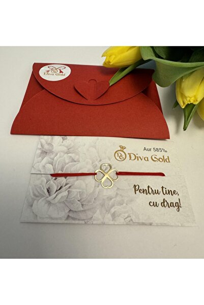 Diva Gold Brățară de aur Trifoi