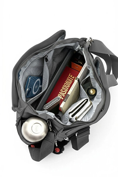 çantamgelsin Women's large size 8 compartment water resistant crinkle cross and shoulder bag & university bag