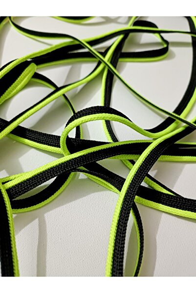 ALTAY AKSESUAR شريط أنابيب بحافة خضراء نيون سوداء (1 سم)