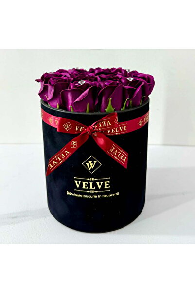 velve Aranjament floral Crystal Beauty cu 15 trandafiri de sapun, cristale ar...