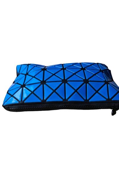 Clini Rectangular cosmetic pouch, geometric elements model, 25 x 17 cm, blue