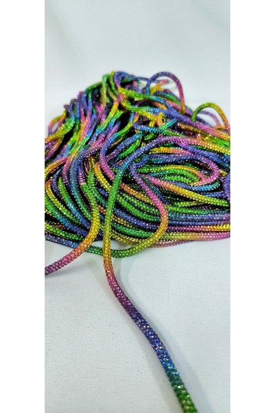 ALTAY AKSESUAR Colorful Full Stone Cord Ribbon