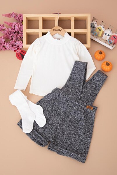 RAPAPA Girl's Salopet Set with Pantyhose |   3-Piece Combination Set 1552 g