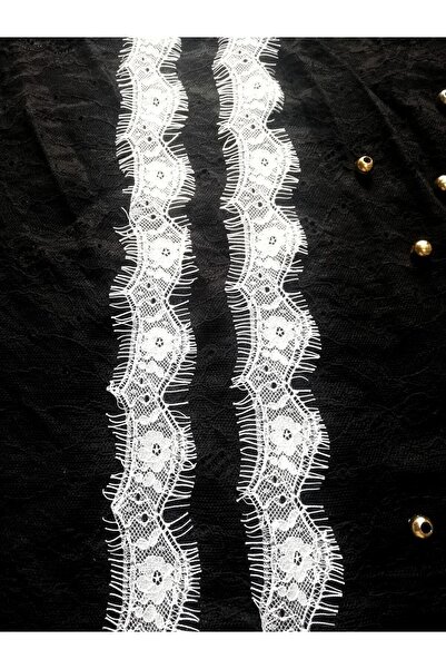 ALTAY AKSESUAR White Bearded Lace 4.5 Cm (3 Mt)