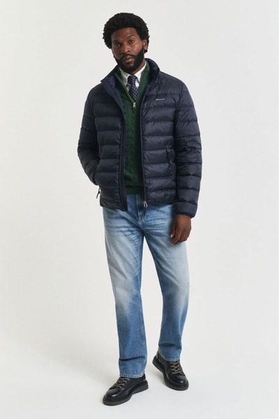 Gant Erkek Regular Fit Dik Yaka Kapitoneli Şişme Mont - Lacivert