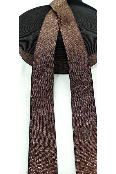 ALTAY AKSESUAR Bandă de cauciuc cu sclipici cupru închis