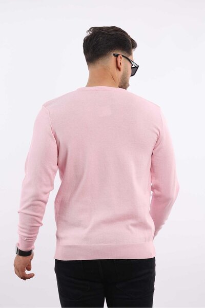 rugatchi Premium Men's V-Neck Knitwear — 100% Cotton, Breathable Comfort Sweater