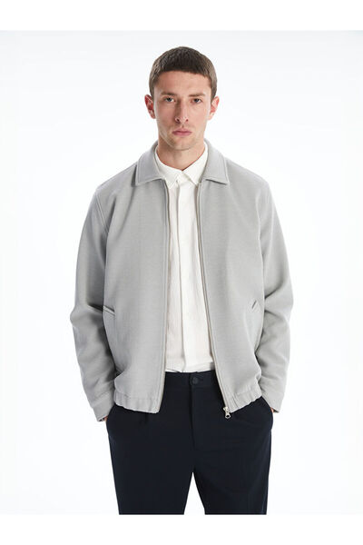 LC Waikiki Gray Standard Fit Shirt Collar Men's Coat