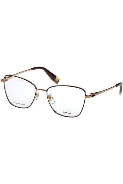 FURLA Rame de ochelari de vedere pentru femei VFU588 OK99, Metal, Maro, 53 mm
