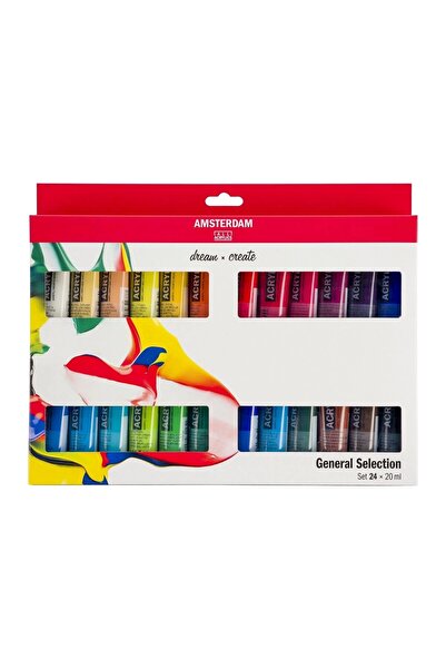 Genel Markalar Supertrend Amsterdam Akrilik Boya Seti 24 Renk x 20 ml.