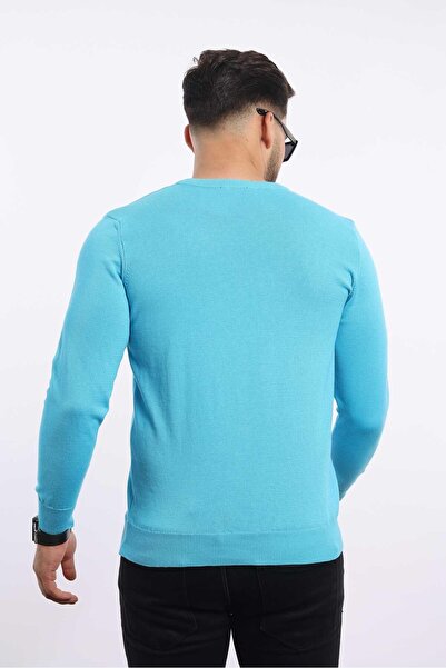 rugatchi Premium Men's V-Neck Knitwear — 100% Cotton, Breathable Comfort Sweater
