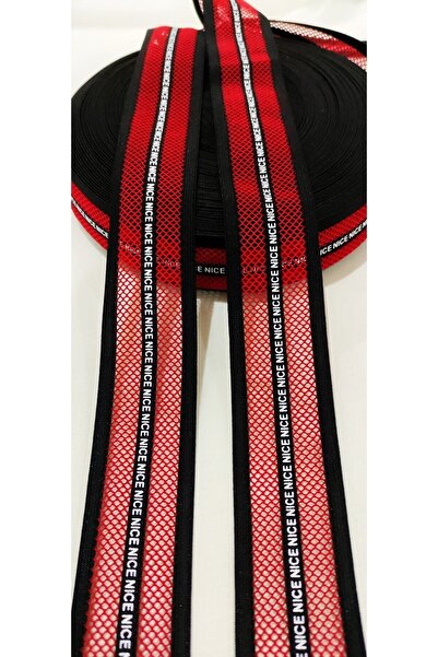 ALTAY AKSESUAR شريط مطاطي مكتوب باللون الأسود والأحمر