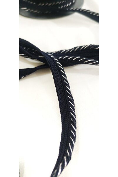 ALTAY AKSESUAR شريط أنابيب بحافة مخططة باللون الأزرق الداكن والفضي