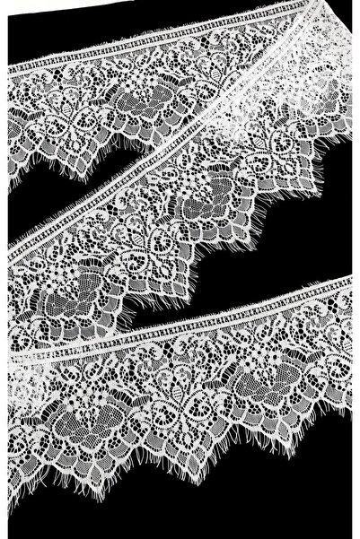 ALTAY AKSESUAR نموذج حافة دانتيل ملتحي أبيض (3 طن متري)