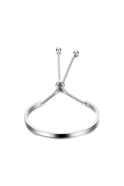 Chavin Bilek Ayarlı Kelepçe Kadın Çelik Bileklik eb21