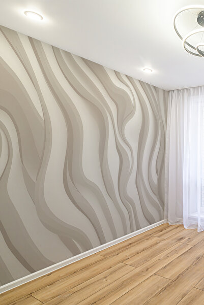 dreamwall Dalga Desenli Modern Tek Parça Tekstil Duvar Kağıdı