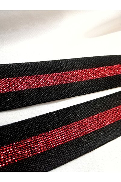 ALTAY AKSESUAR شريط مطاطي أسود كلاريت أحمر