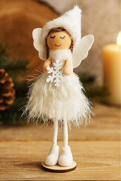 BeySüS Χριστουγεννιάτικο Διακοσμητικό Χαριτωμένο Αγγελάκι Λευκό 26 εκ