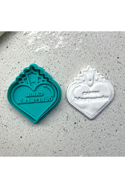 Craftelle هدية يوم المعلم في 24 نوفمبر |   مجموعة قوالب الكوكيز على شكل قلب وتاج