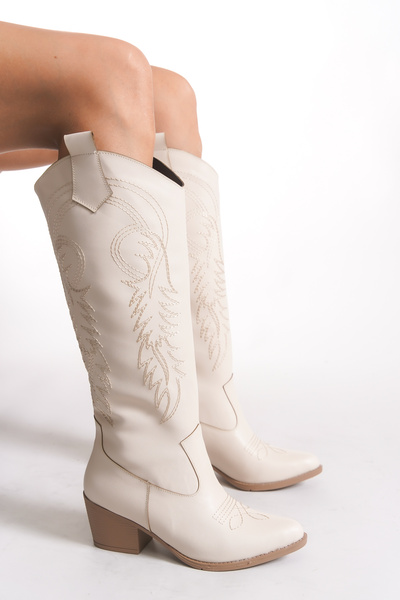 Riccon Women's Western Boots 00121300 Skin Color