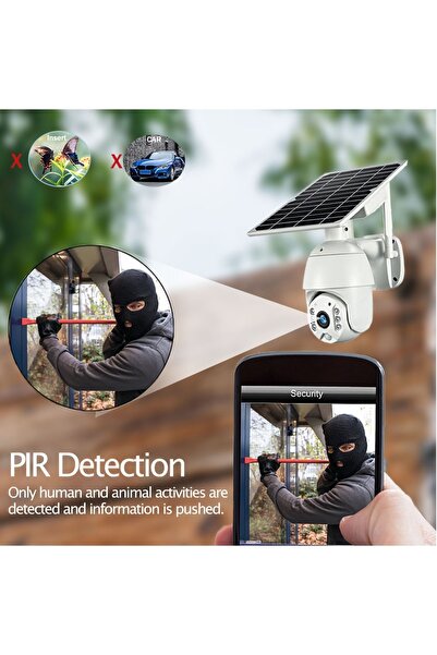 Ubox 4G Solar Powered Outdoor Data SIM Card Security Camera Dual Audio HD Night Vision
