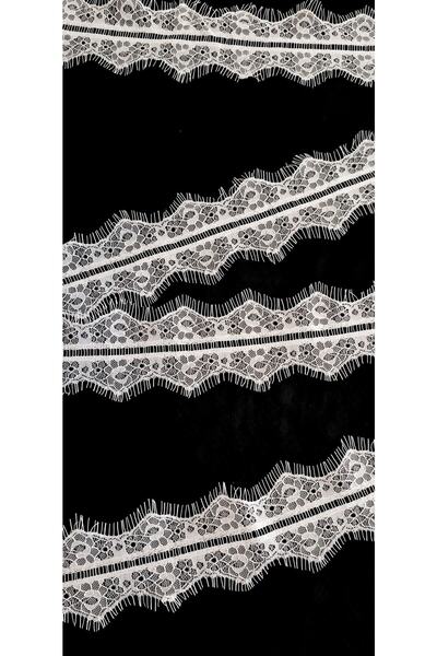 ALTAY AKSESUAR White Intermediate Beard Lace 8 Cm (3 Mt)