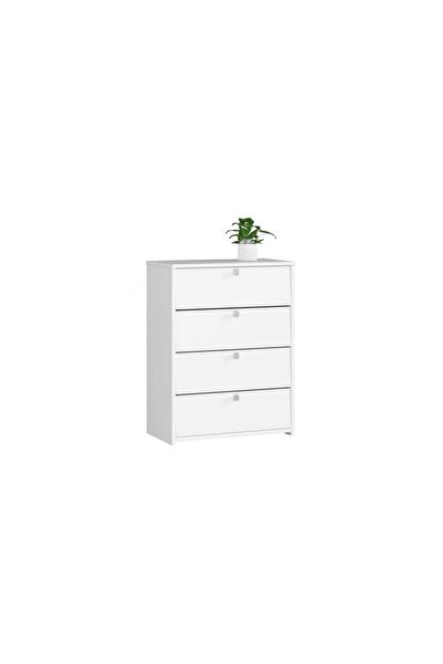 akord Chest of drawers, laminate top, 4 drawers, white, 66x36x85 cm