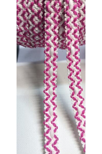 ALTAY AKSESUAR شريط محبوك باللونين الوردي والأبيض