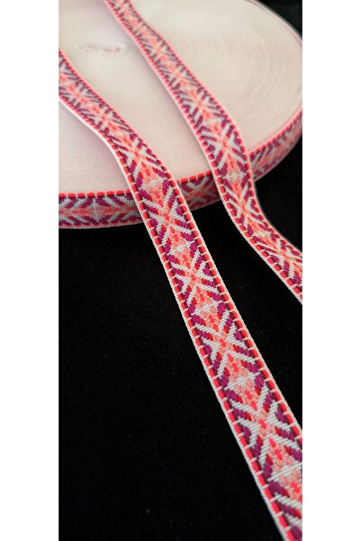 ALTAY AKSESUAR شريط منسوج عرقي ملون (1.5 سم)