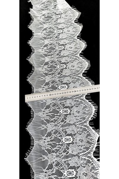 ALTAY AKSESUAR Beyaz Sakallı Dantel Kenar 28 Cm ( 3 Mt )