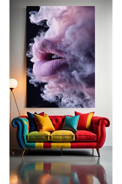özkacar IN FUMURI DE FUMURI KI LIPS V1 Acasă Perete Salon Salon de înfrumuseț...