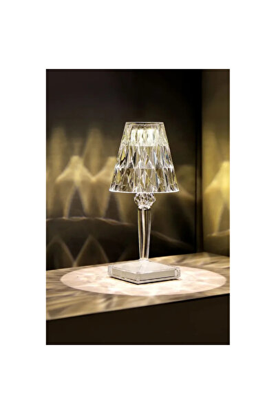 Generic Brand Crystal Lampshade Led Controlled and Touch Table Lamp