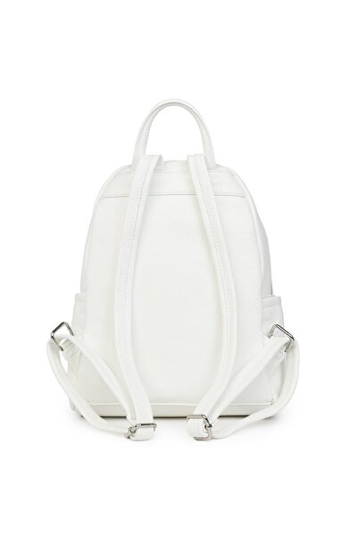 myOwn Λευκό σακίδιο πλάτης από γνήσιο δέρμα Alghero