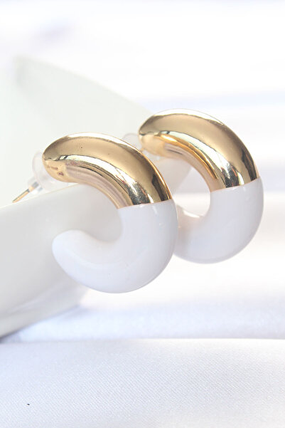 Lisinya Ccb White Gold Double Color Earrings - Tygoo