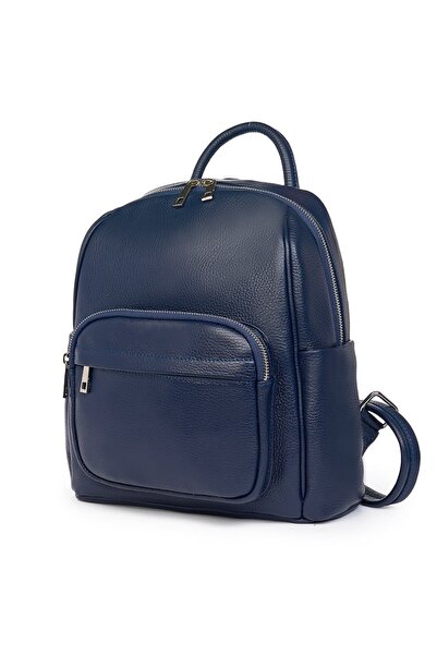 myOwn Vicenzo genuine leather backpack navy blue