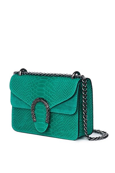 myOwn Γυναικεία τσάντα Diane από γνήσιο δέρμα σε σμαραγδί χρώμα