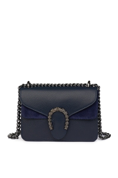 myOwn Geantă de damă din piele naturală Dalia bleumarin