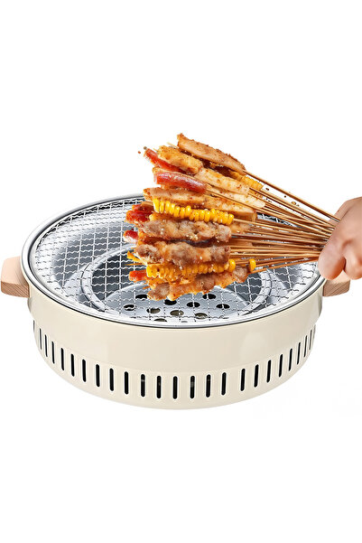 Cady One Mini 31cm Stainless Steel Non-Stick Charcoal Grill Detachable Inner ...