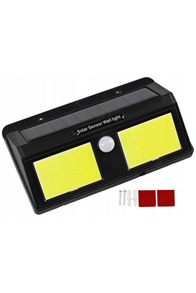 Epilons Solar Güneş Enerjili Sensörlü 96 Cob Led Aplik Duvar Tipi Led Lamba (...