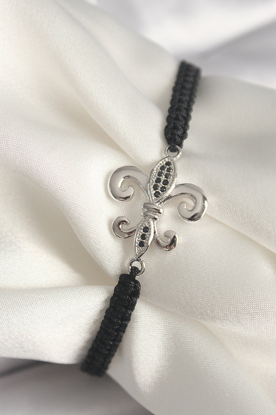 doremodam سوار نسائي نحاسي فضي اللون مرصع بحجر الزركون مطرز بالزنبق موديل مكر...