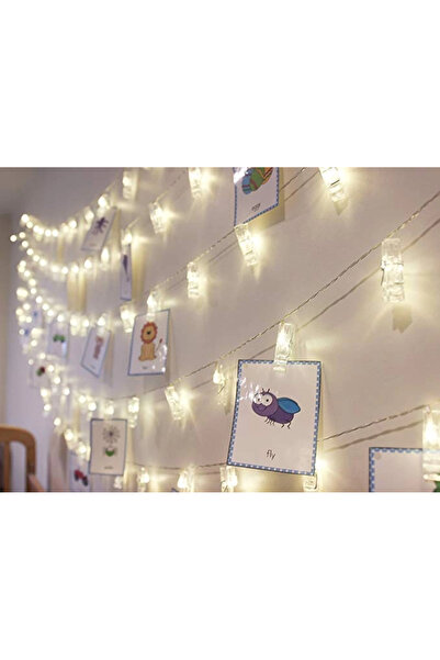 Lisinya 10'lu Led Işıklı Fotoğraf Mandalları ( )