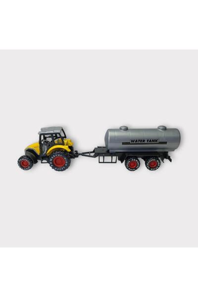 Lisinya Pull and Drop Trailer Tractor 25cm - Yellow with Water Tank (Lisinya)