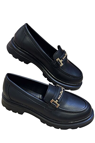 KAFKASLAR AYAKKABI YENİ MODEL OXFORT KALIN TABAN İPSİZ KADIN GÜNLÜK KLASİK AY...