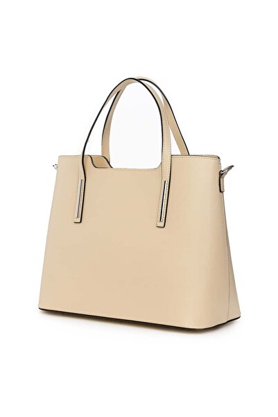 myOwn Γυναικεία δερμάτινη τσάντα Ligia κρεμ